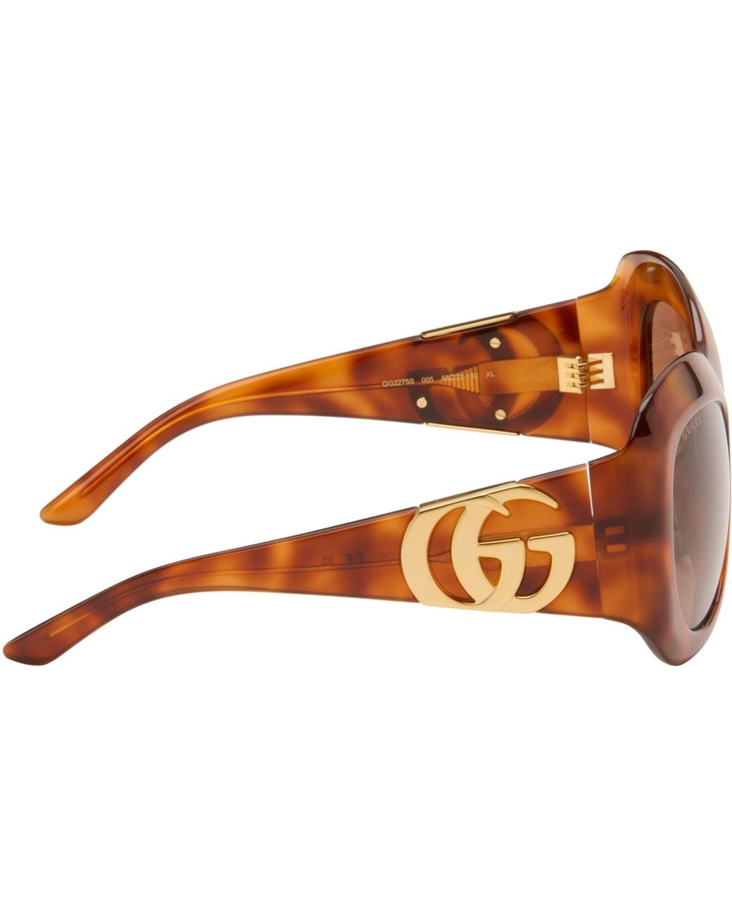 Gucci Brown Round Frame Sunglasses