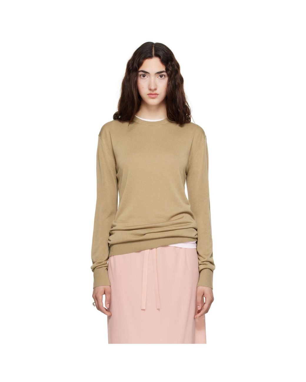 Totême Natural Long-Sleeve Knit Sweater