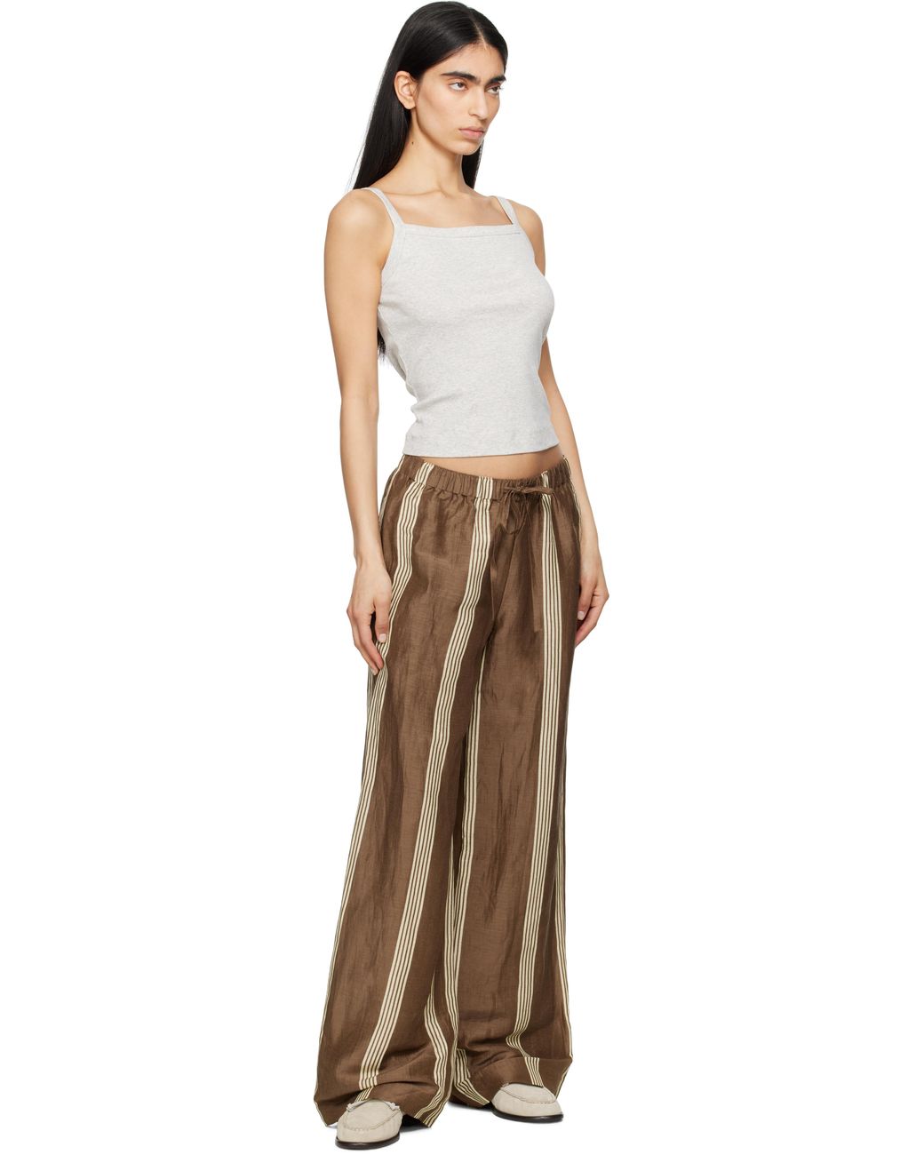 【関税込み】rag & bone ブラウン Olivia リネン トラウザーズ rag-and-bone-brown-olivia-