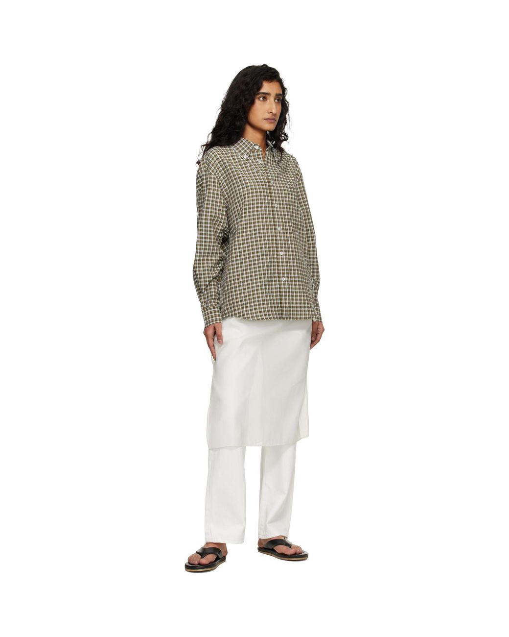 DUNST Multicolor Khaki Oversized Bd Checked Shirt