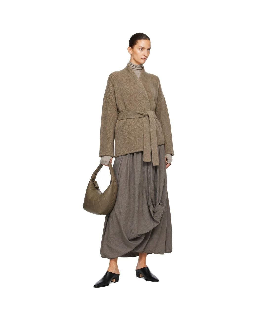 Lauren Manoogian Brown Twist Midi Skirt