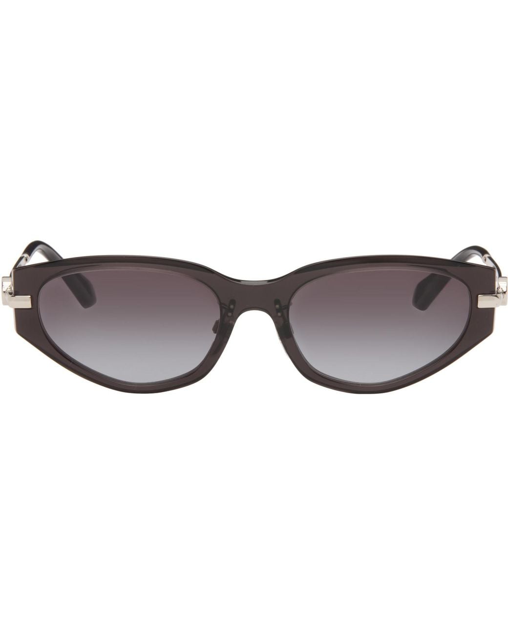 Burberry Gray Oval Sunglasses