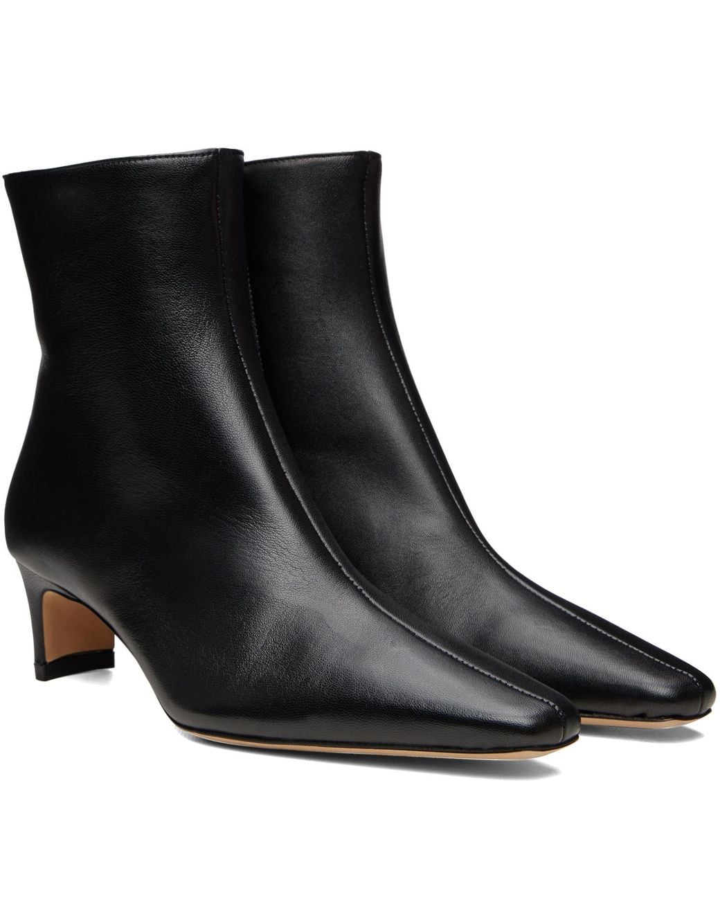 Staud Black Wally Ankle Boots