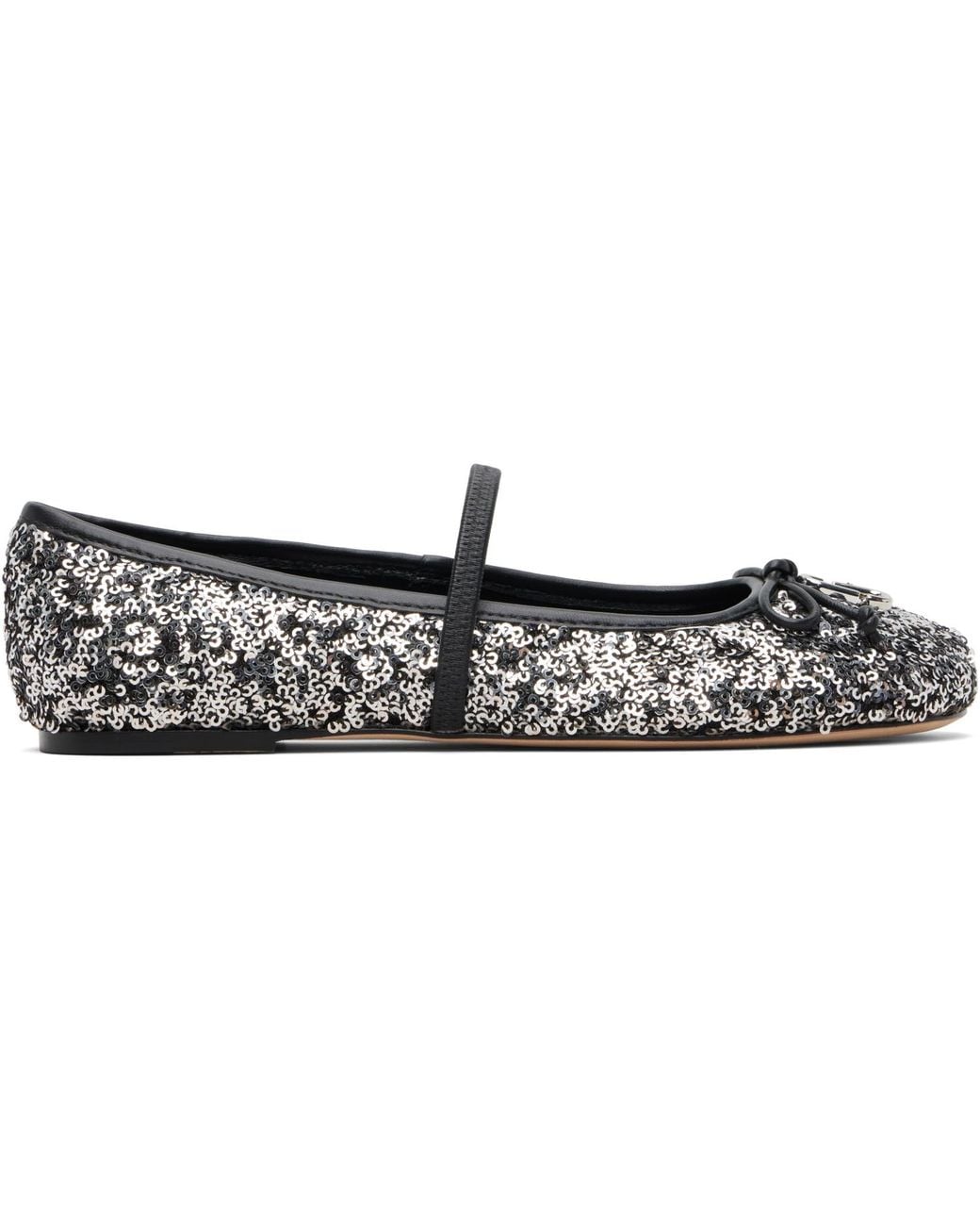 Marc Jacobs Black 'The Sequin Sabrina' Ballerina Flats