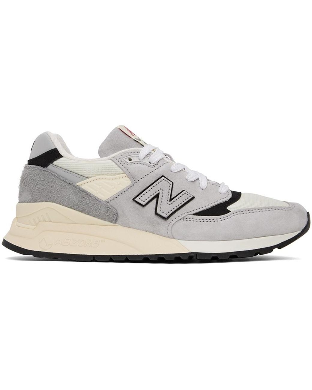 New Balance Gray Beige Made In Usa 998 Sneakers in Black for Men Lyst UK