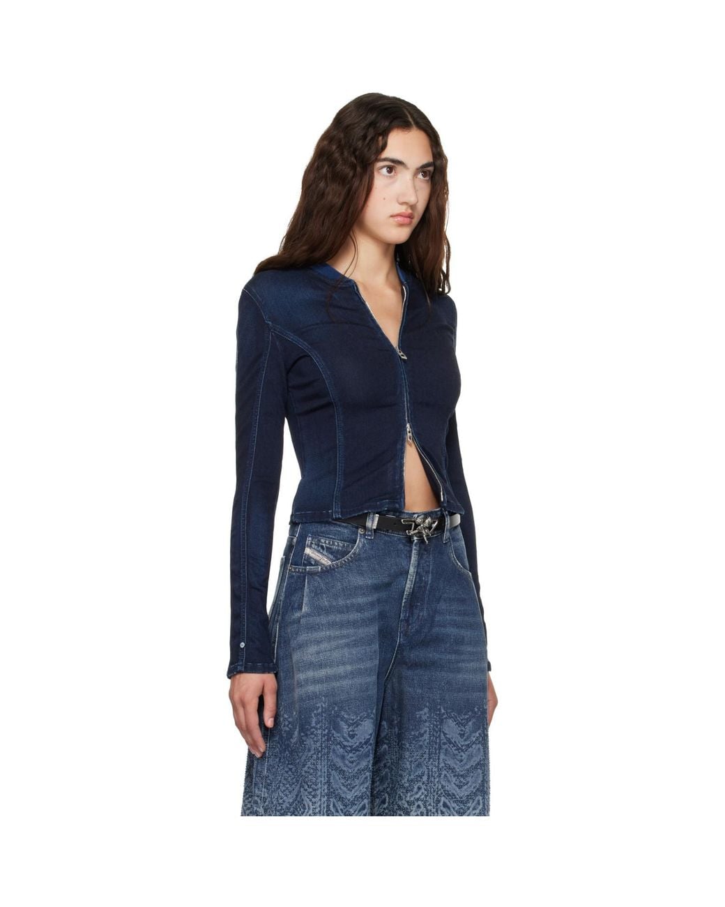 DIESEL Blue Cropped Jogg Jacket
