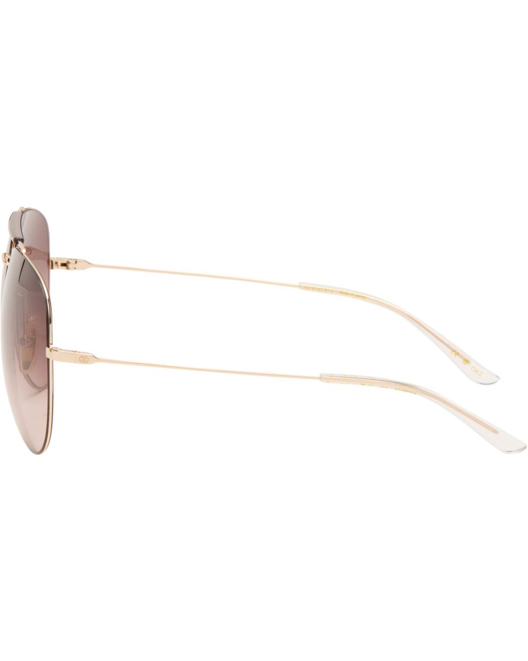 Gucci Brown Aviator Frame Sunglasses
