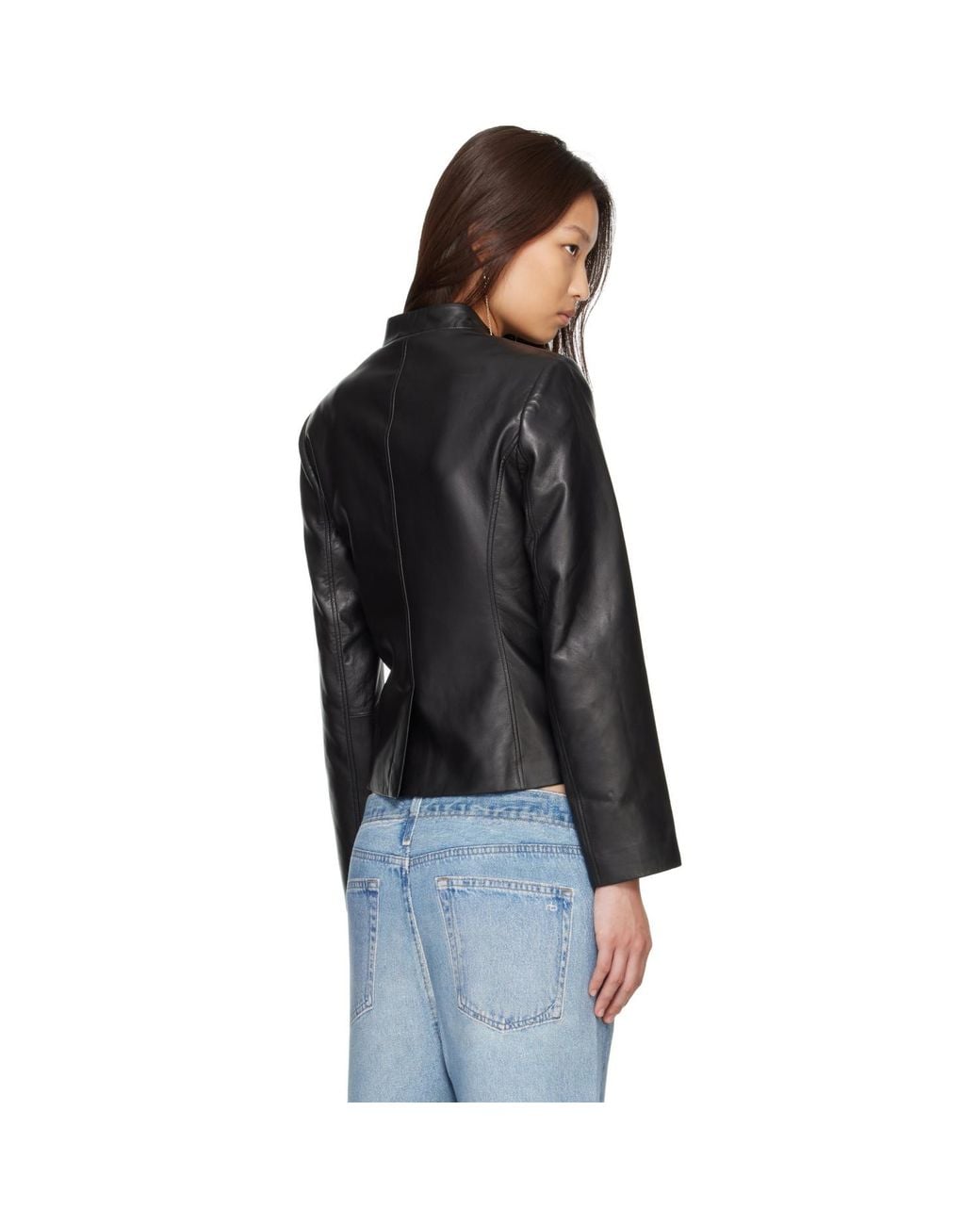 Rag & Bone Black Mercer Leather Blazer