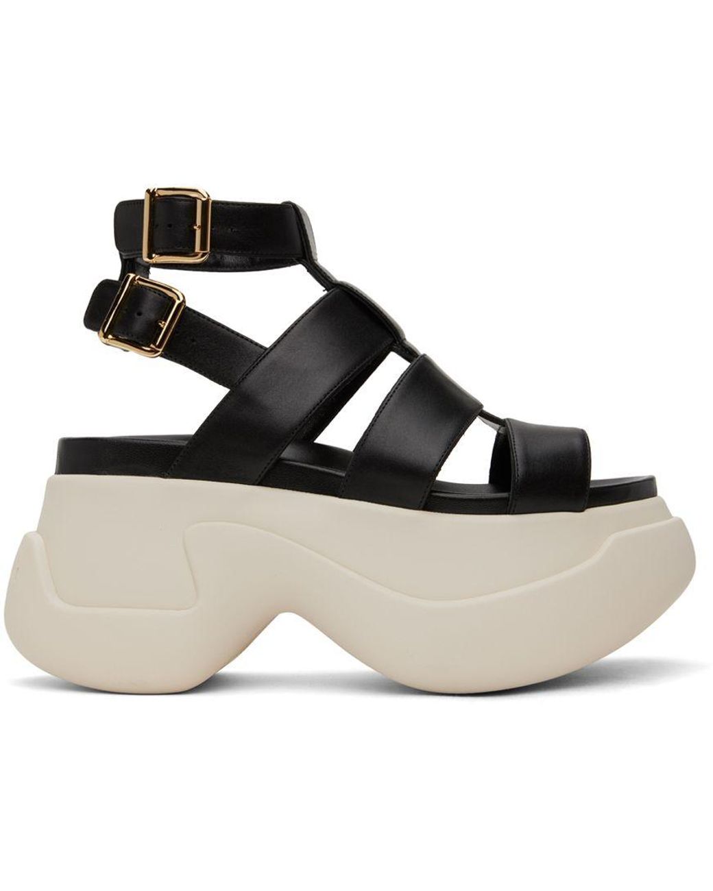 Marni Black Gladiator Platform Sandals Lyst