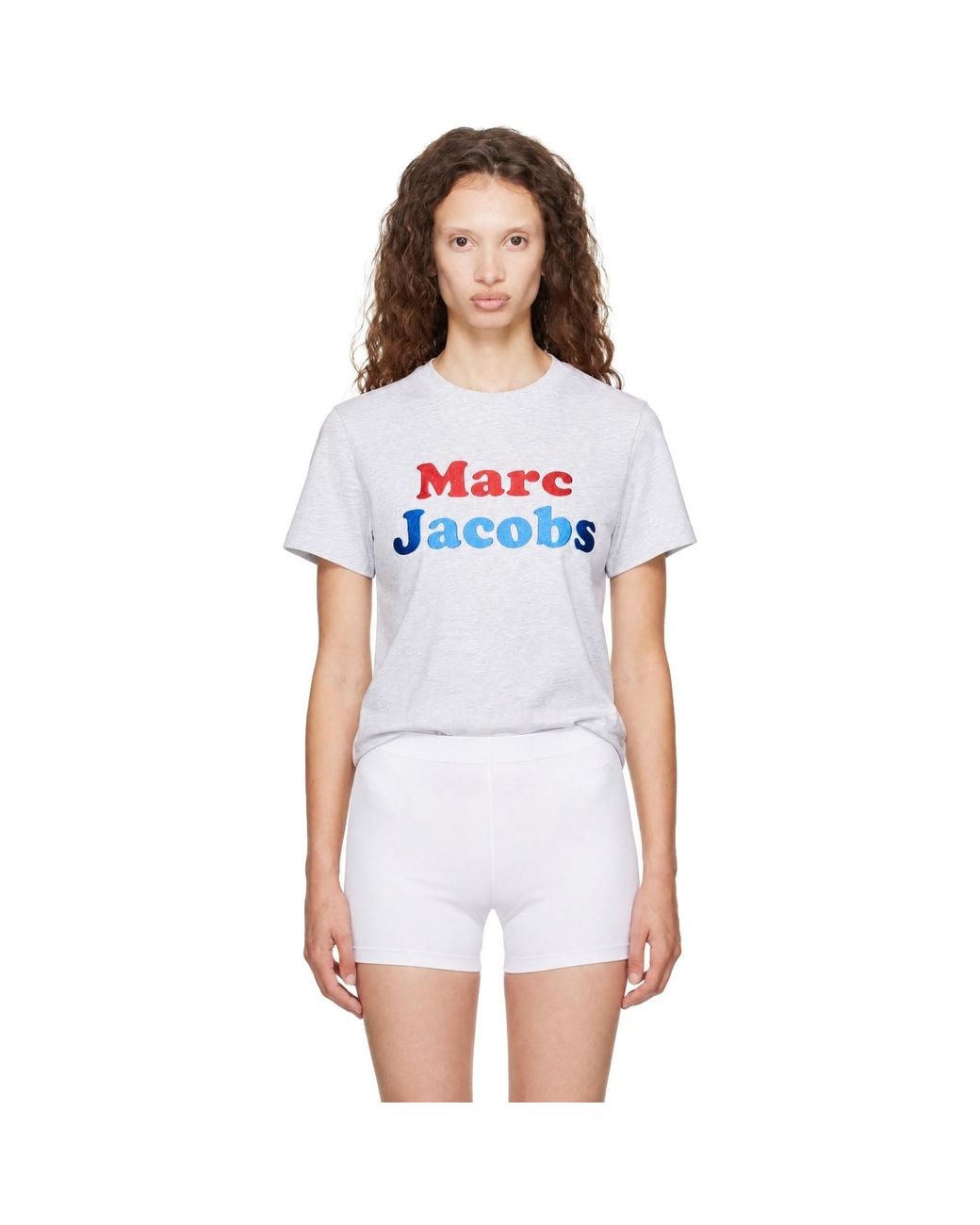 Marc Jacobs White Canal St Logo Femme T-Shirt
