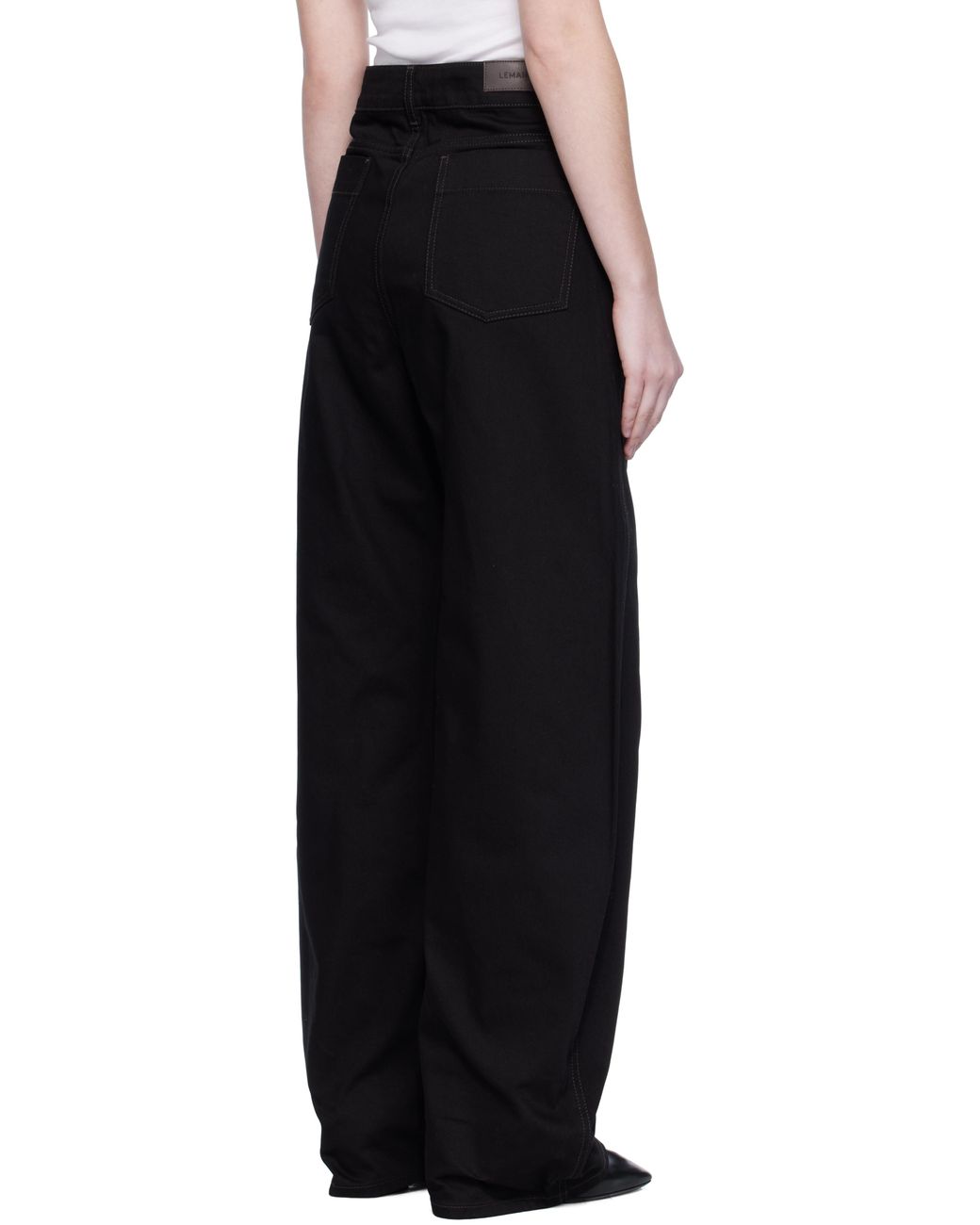 Lemaire Black High Waisted Curved Jeans