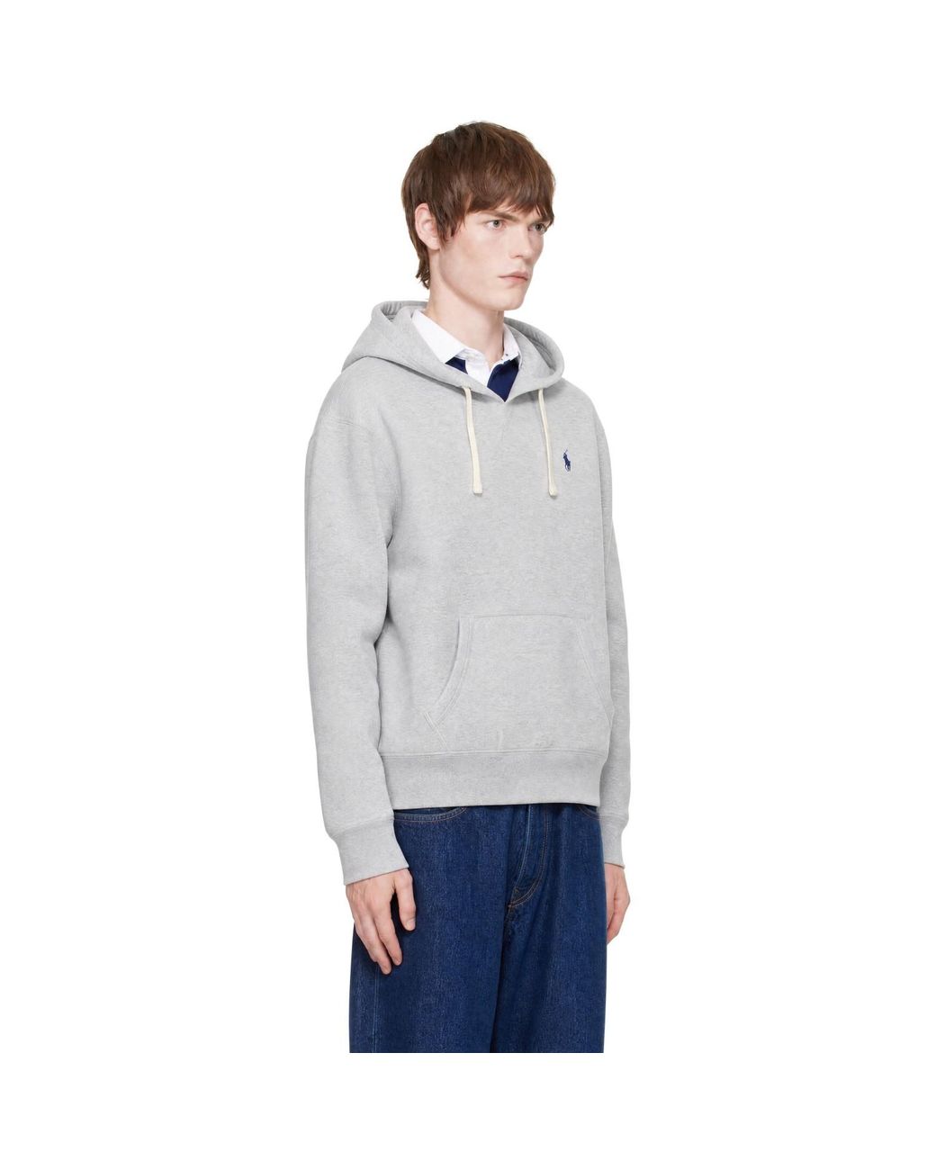 Polo Ralph Lauren Gray 'The Rl' Fleece Hoodie for men