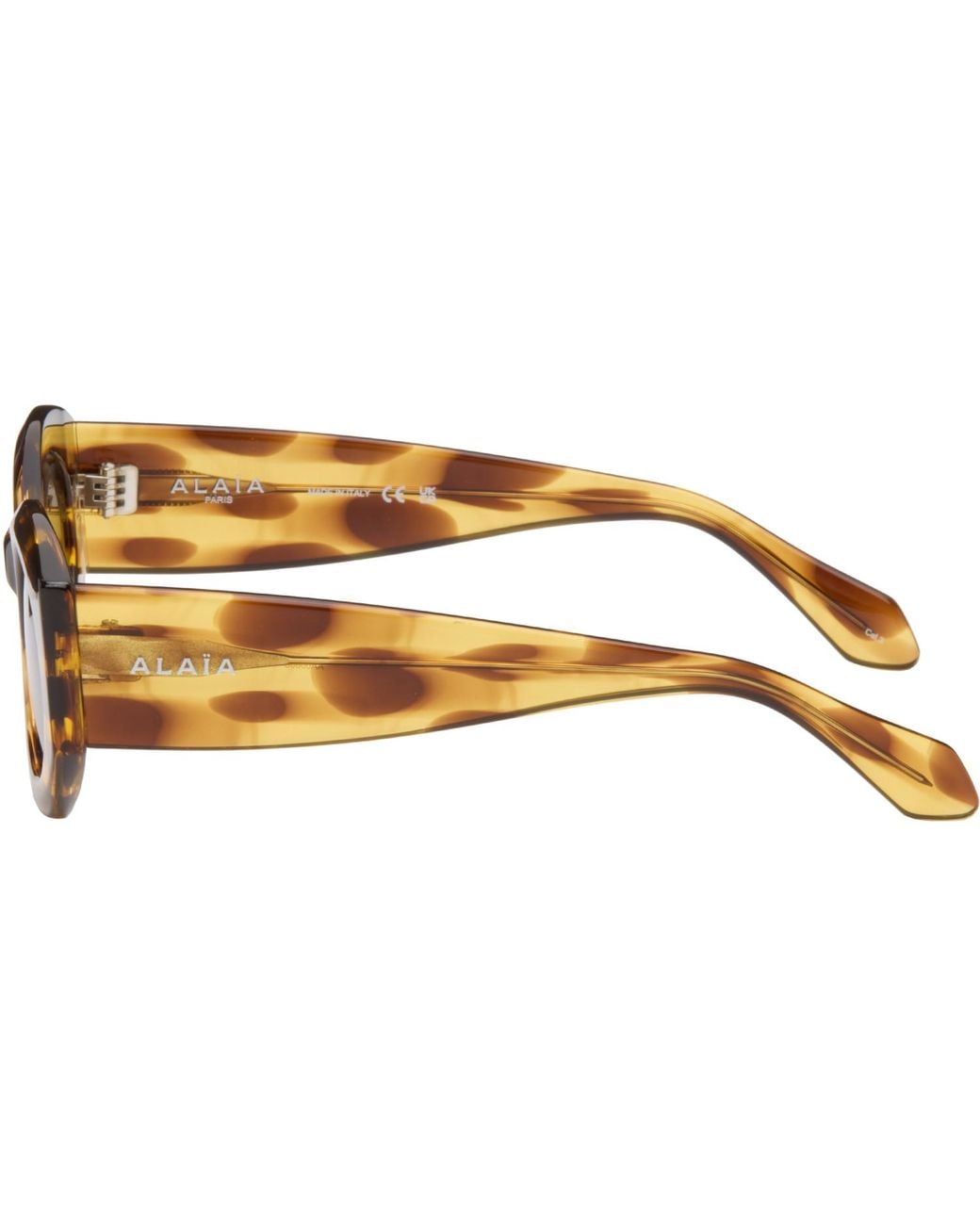 Alaïa Brown Tortoiseshell Oval Sunglasses