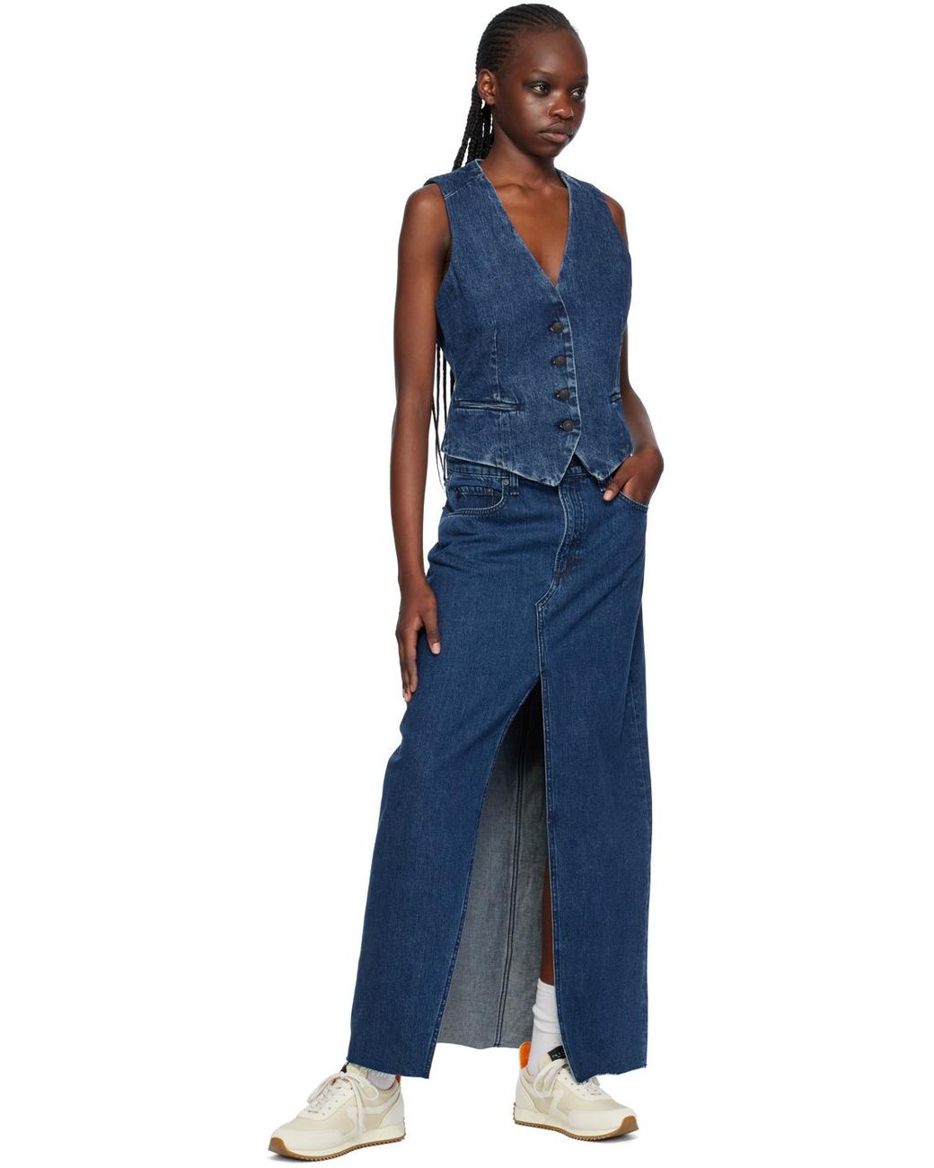 【関税込み】rag & bone ネイビー Priya デニムベスト rag & bone Priya Denim Vest | Shopbop