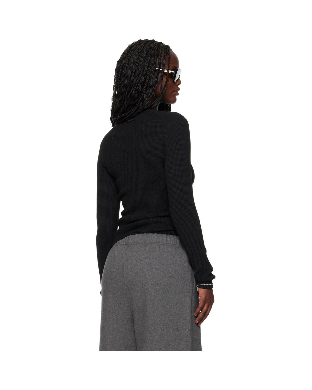 Fear Of God Black Holiday Waffle Long Sleeve T-Shirt