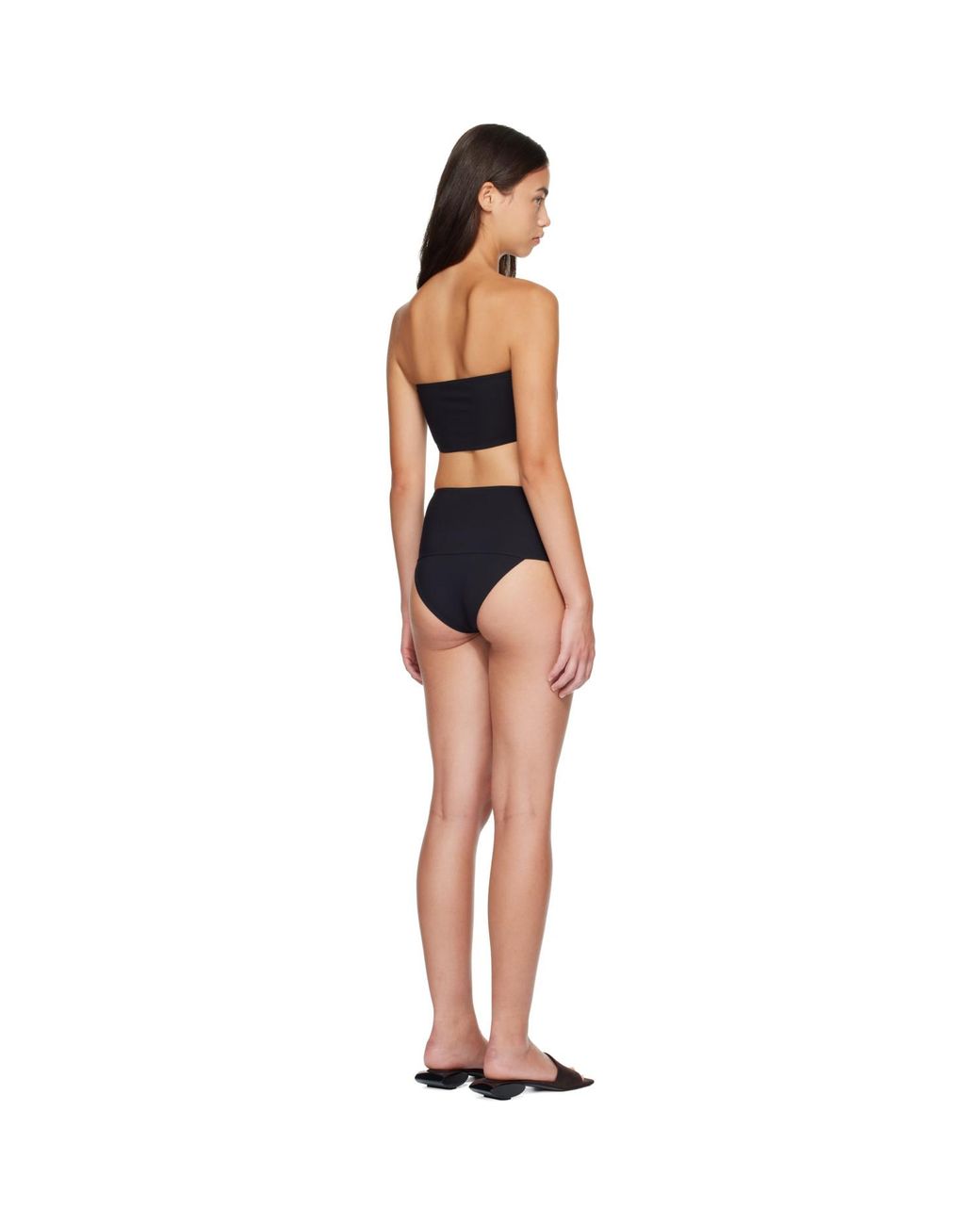 Alaïa Black Bandeau Bikini
