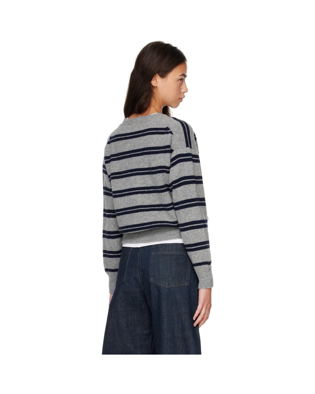 &Daughter Gray Ada Crewneck Cardigan