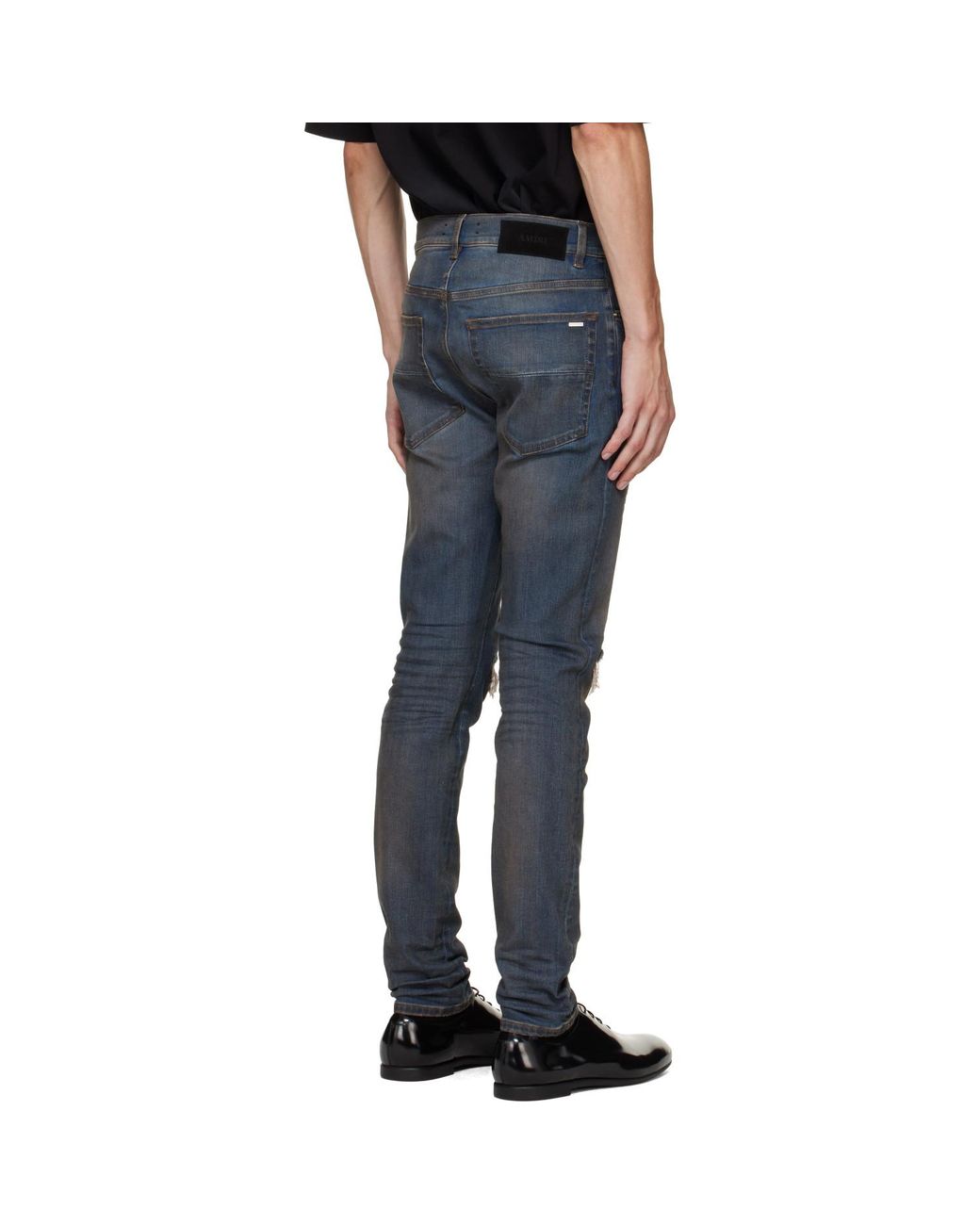 Amiri Blue Mx1 Ultrasuede Jeans for men