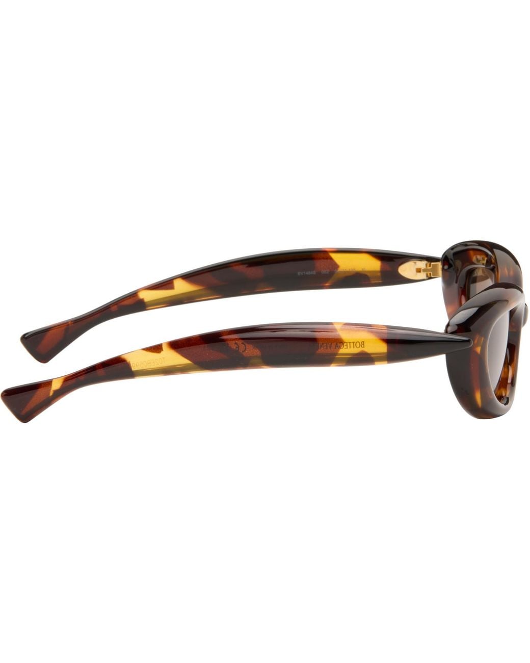 Bottega Veneta Brown Sardine Oval Sunglasses