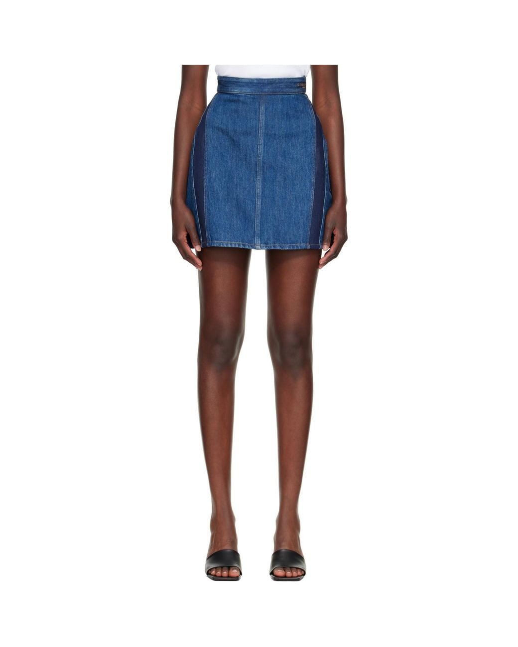 Givenchy Blue Cocoon Denim Miniskirt