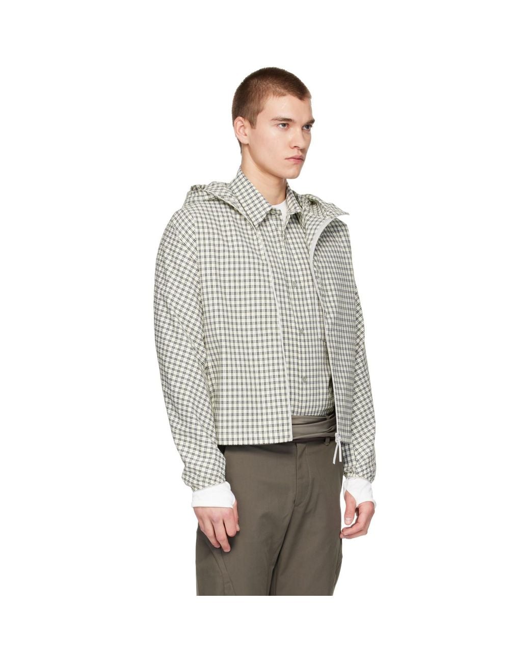 Post Archive Faction PAF Gray Runner Jacket for men