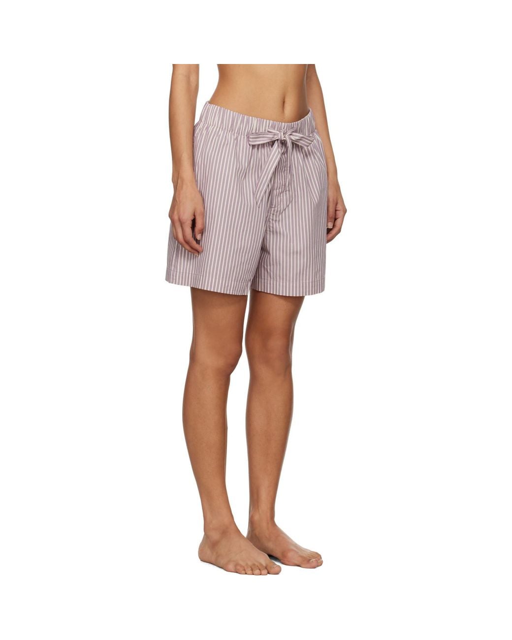 Tekla Pink Poplin Pyjama Shorts