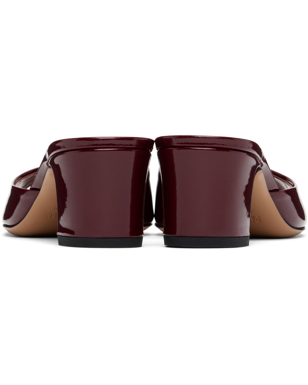 Paris Texas Burgundy Lara 50 Mules in Black | Lyst UK