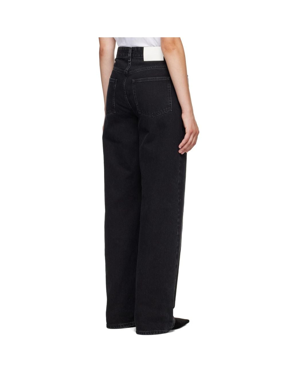 Loulou de Saison Black Mico Wide Leg Jeans