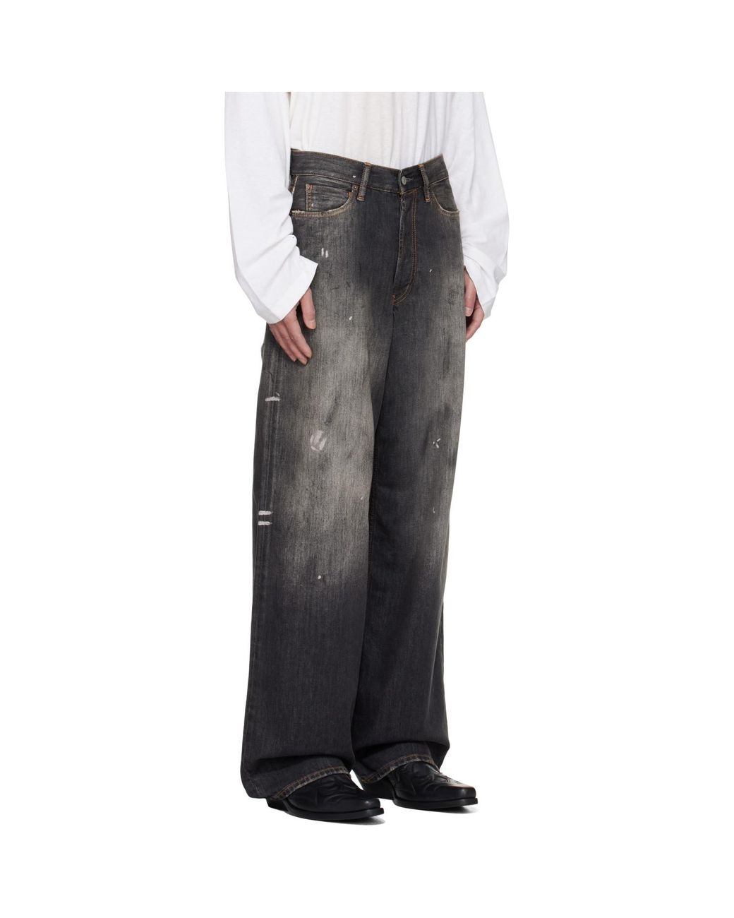 Acne Black Loose Fit 1981 Jeans for men