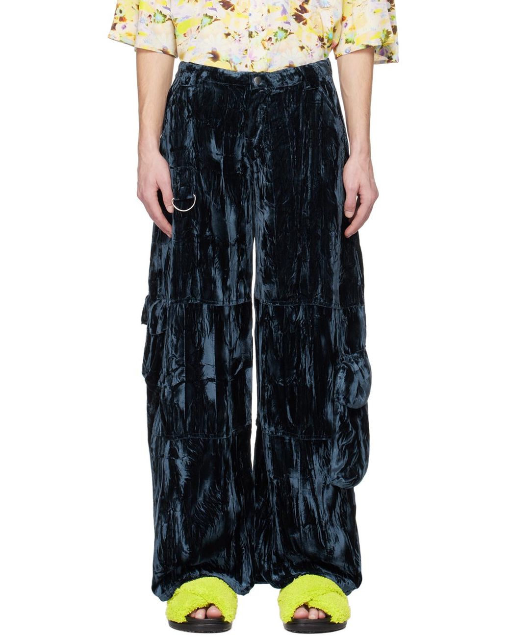 COLLINA STRADA ブルー Lawn トラウザーズ COLLINA STRADA ブルー Lawn トラウザーズ