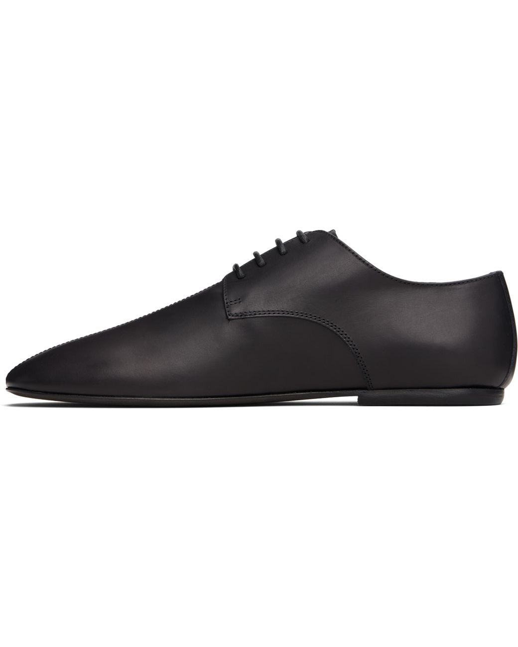 Dries Van Noten Black Leather Derbys for men