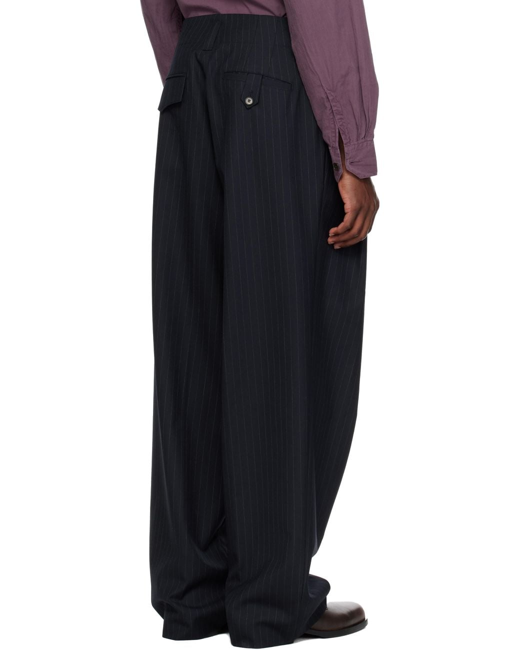 MMIC Black Drop Trousers for men