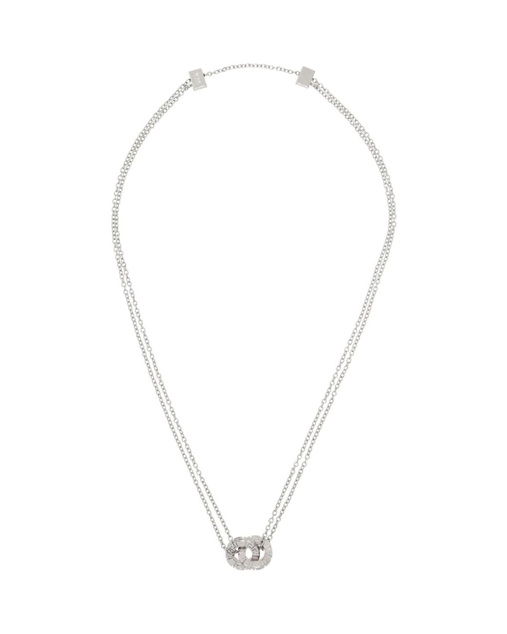 Versace White Greca Necklace for men