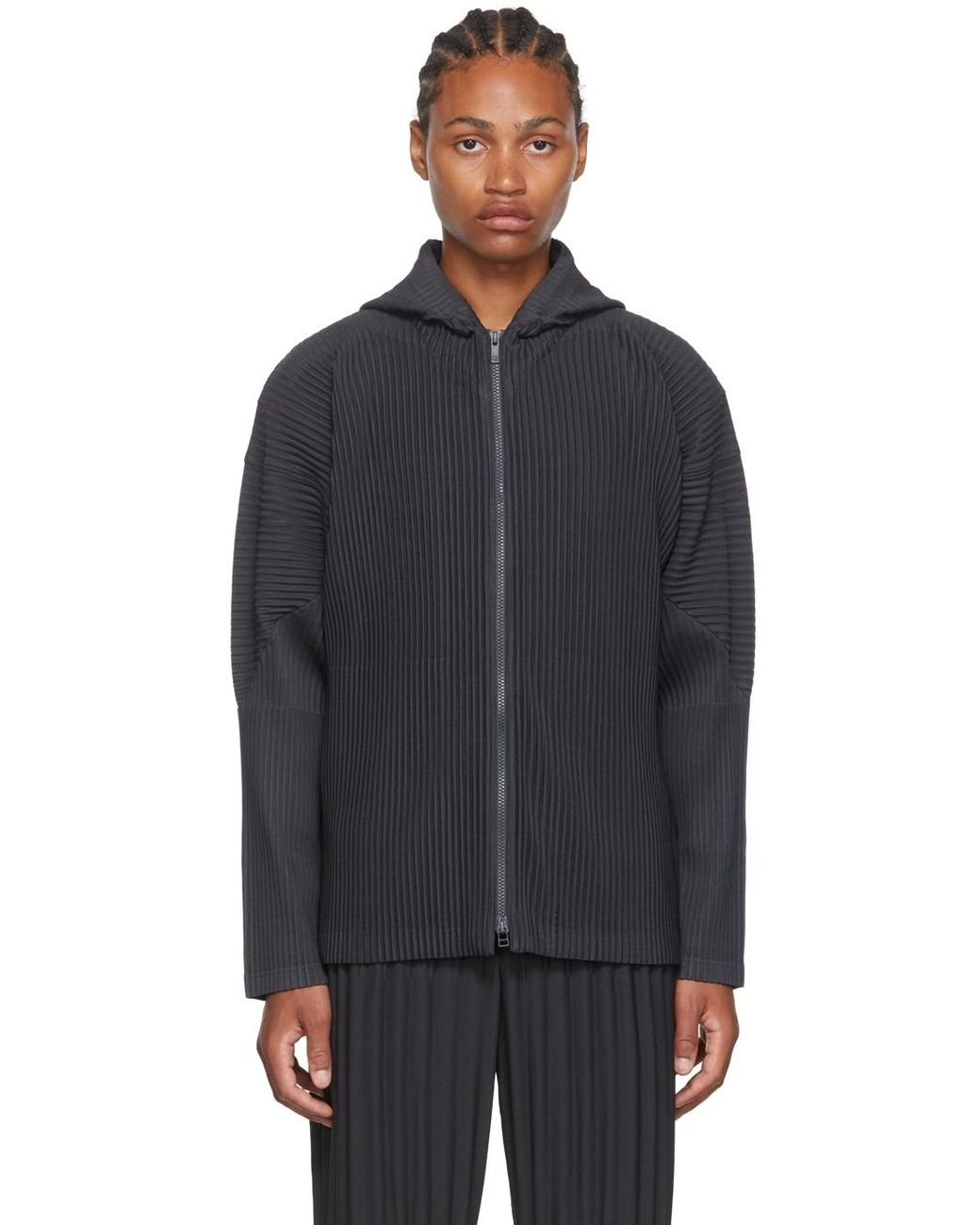 Homme Plissé Issey Miyake Synthetic Monthly Color July Hoodie in Black ...
