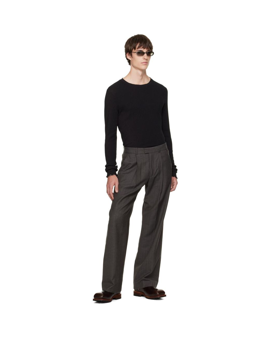 Our Legacy Black Elongated Longsleeve T-Shirt for men