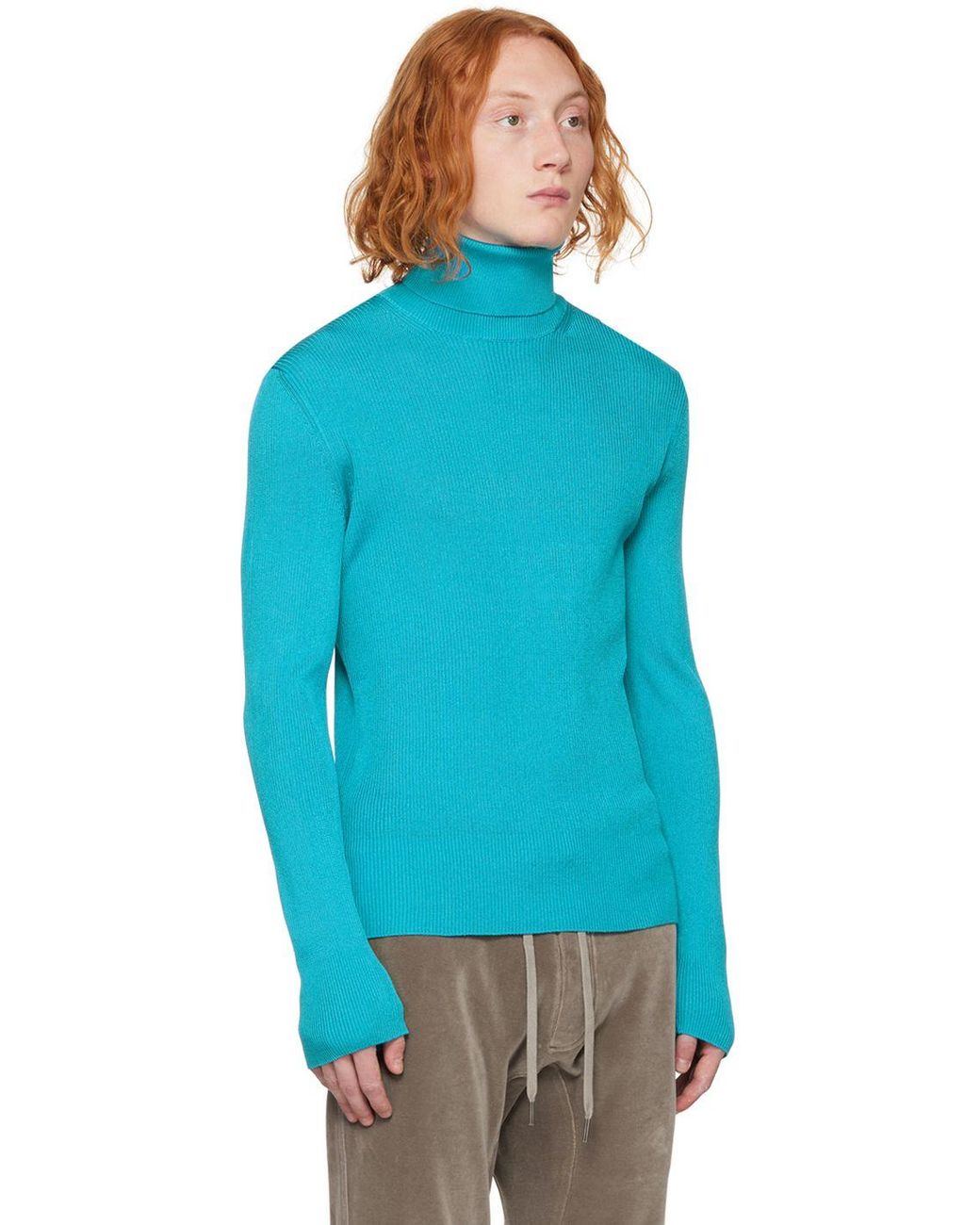 Tom Ford Silk Turtleneck in Blue for Men | Lyst