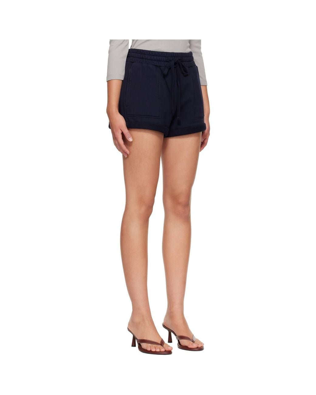 Citizens of Humanity Blue Vivienne Rolled Sweat Shorts