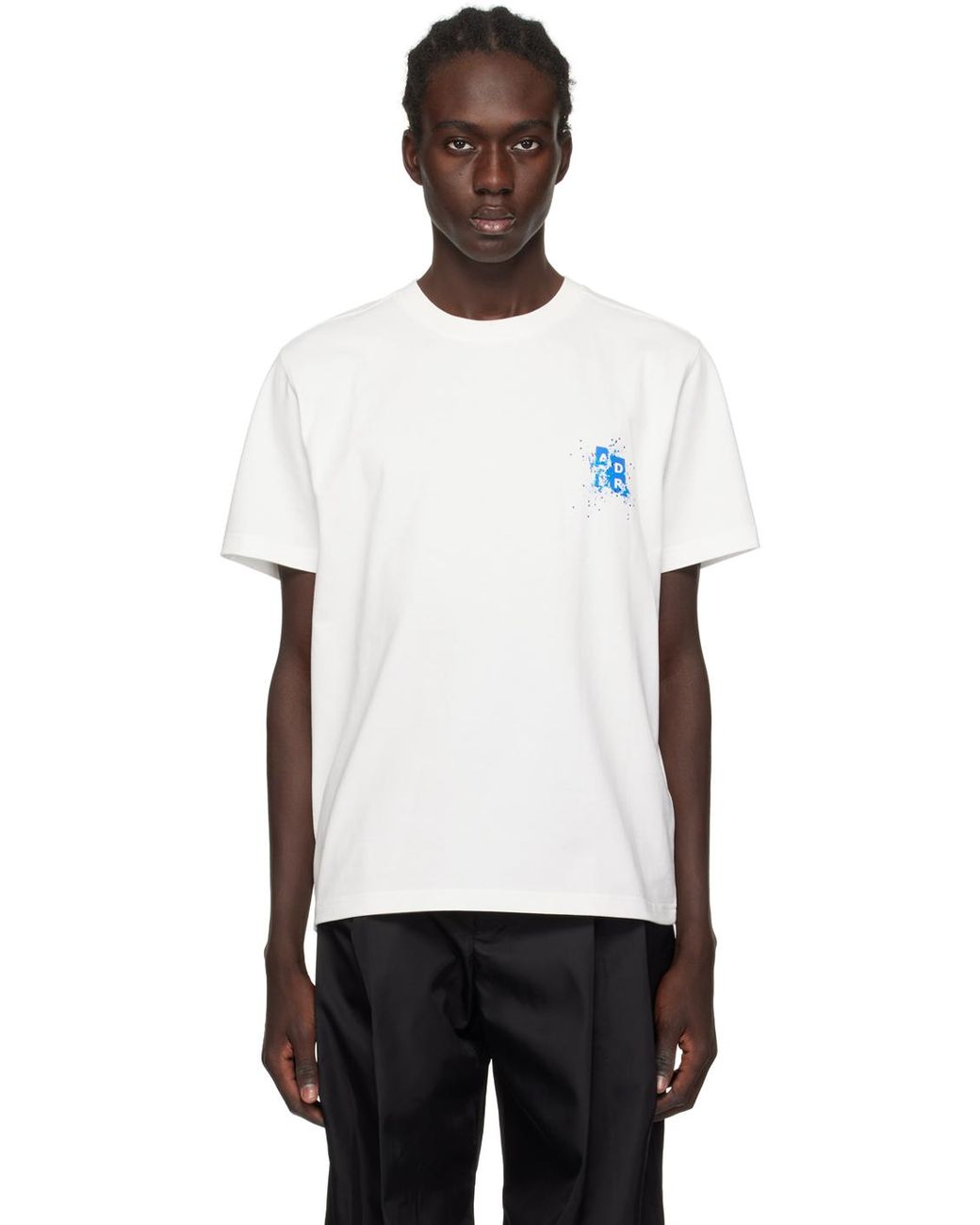 ADER ERROR アドラー Tシャツ ホワイト Ader Error Eternity スプレープリント Tシャツ | ホワイト