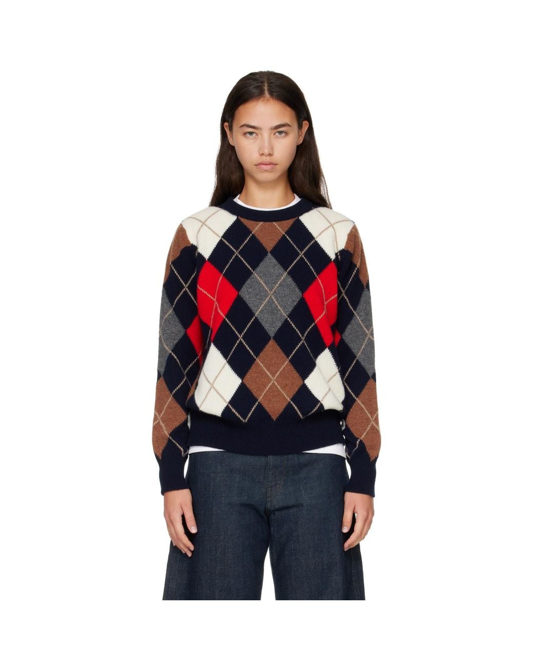 &Daughter Red Ava Crewneck Sweater