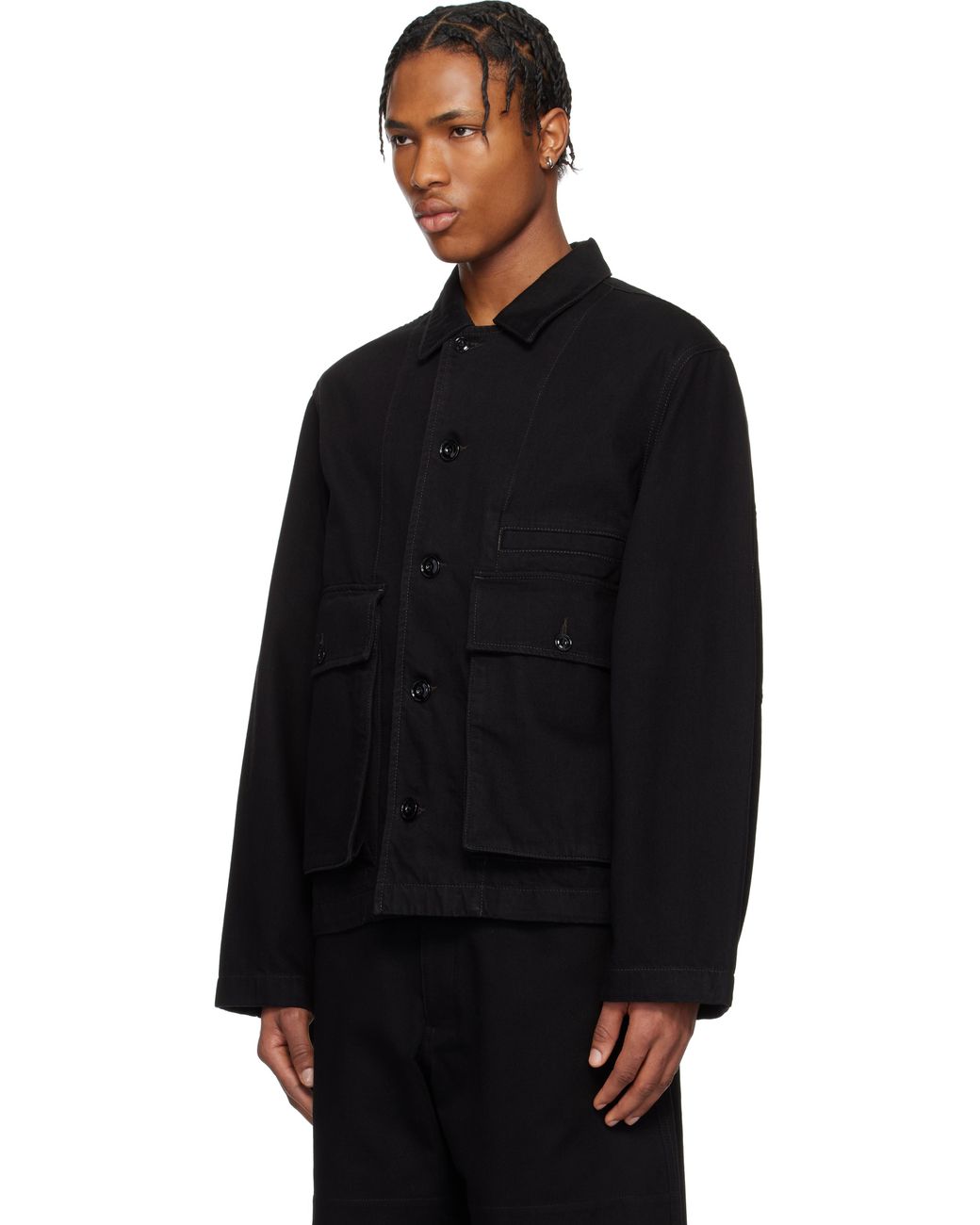 メンズ Lemaire ブラック ボクシー デニムジャケット ブラック | Lyst