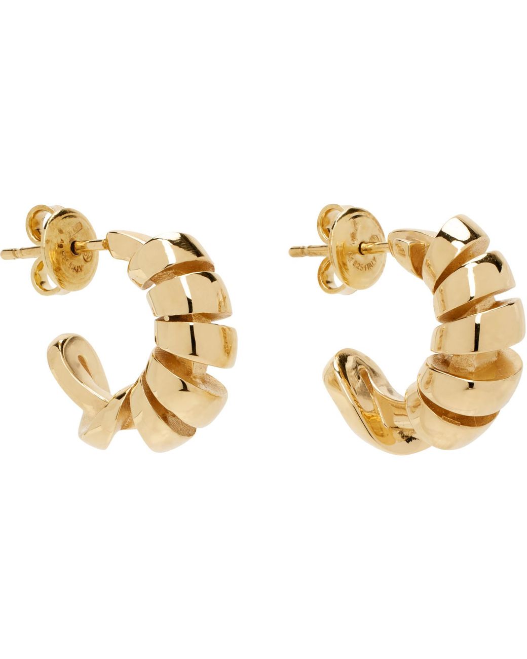 Bottega Veneta Black Twist Earrings