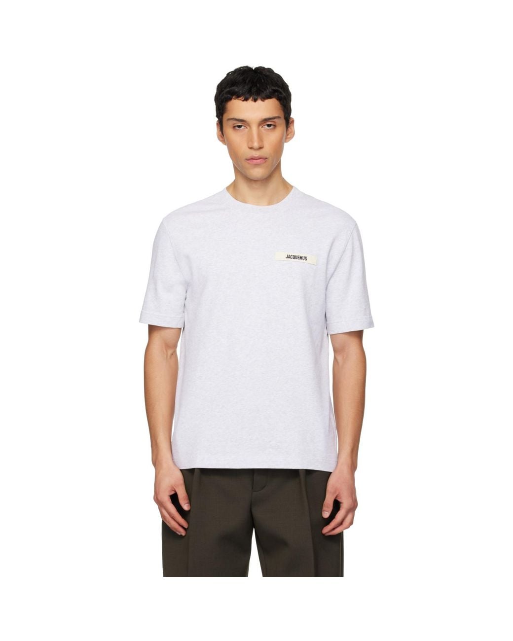 Jacquemus White 'The Gros Grain' T-Shirt for men