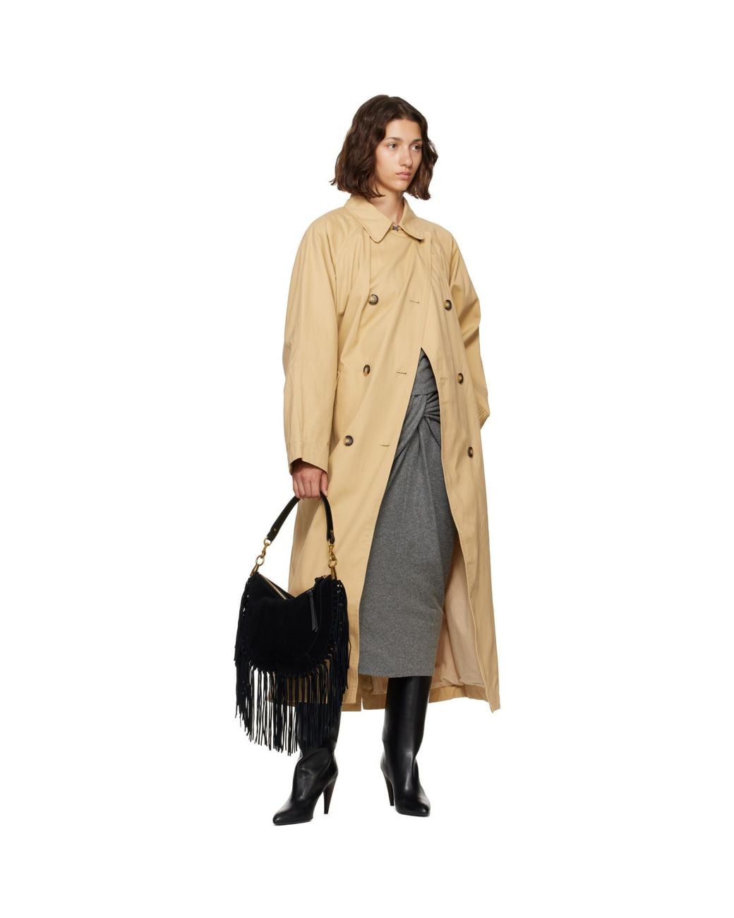 Isabel Marant Natural Cacilda Trench Coat