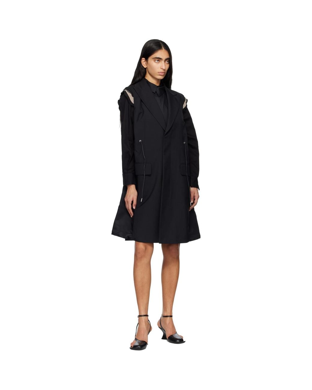 Sacai Black Suiting Vest