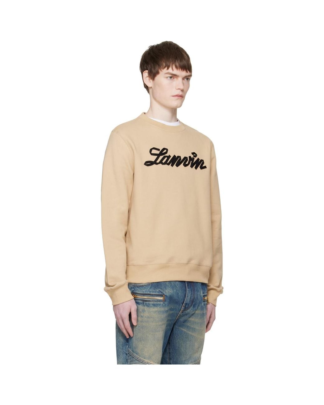 Lanvin Blue Tan Ribbon' Sweatshirt for men