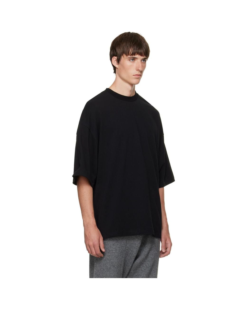 Entire studios Black Heavy Boxy T-Shirt for men