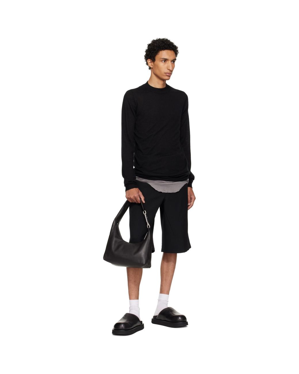 Rick Owens Black Tower Level Lupetto Sweater for men