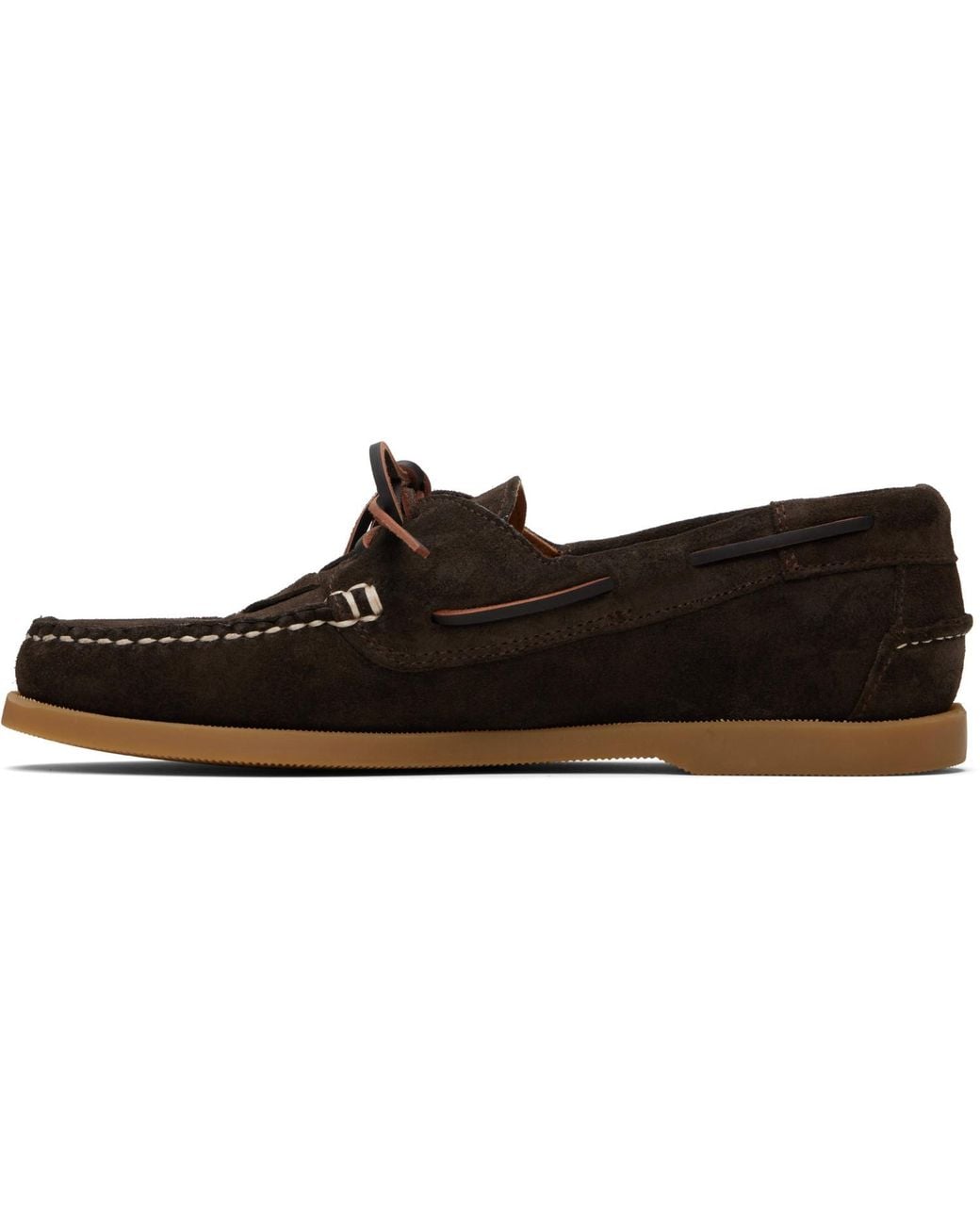 Hereu Black Saler Nautic Suede Boat Shoes for men
