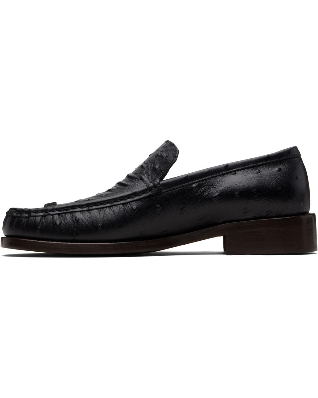 Acne Black Leather Loafers for men