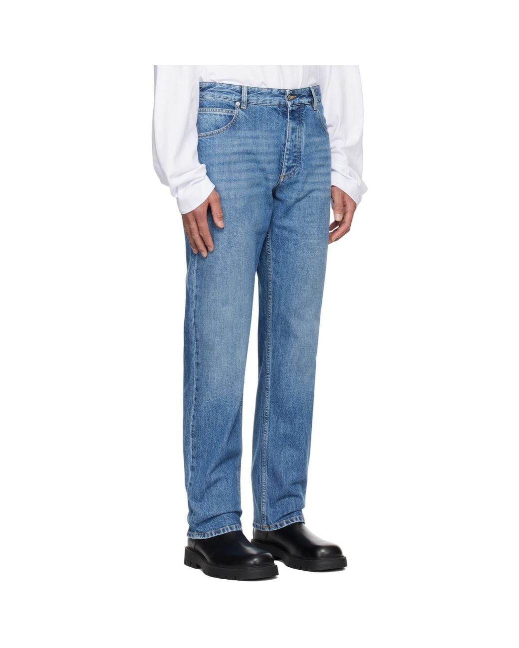 Bottega Veneta Blue Straight Jeans for men